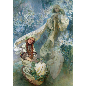 РЕПРОДУКЦИИ НА КАРТИНИ Мадона с лилиите (1905)